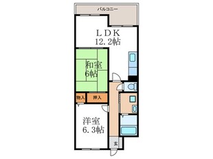 クラヴァス長岡京の物件間取画像